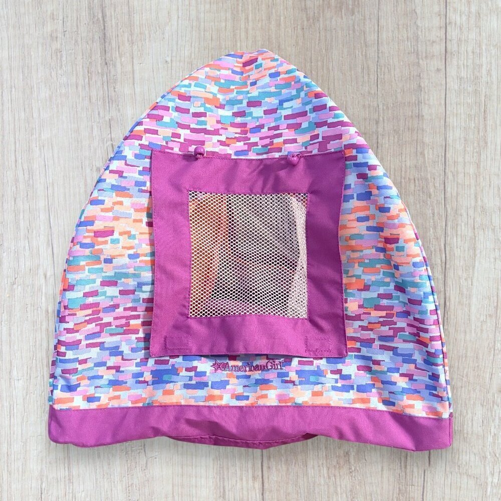 American Girl Pop Up Tent Doll Play Camping Accessory Purple Orange 18" Doll